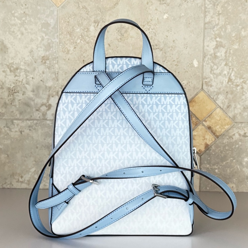 Michael Kors Jaycee MD Backpack MK Ombré Blue Multi - Picture 2 of 14